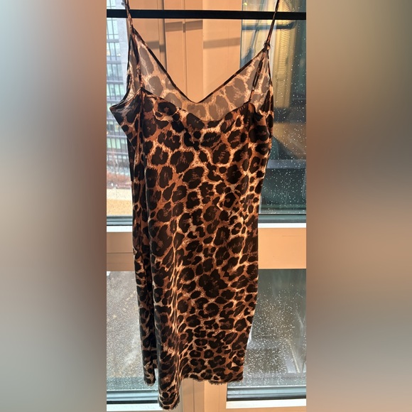 Pam & Gela Animal Print Leopard Slip Dress - Picture 3 of 7